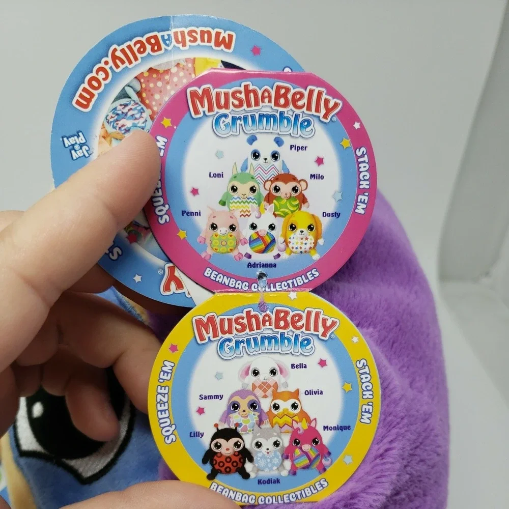 Mushabelly Grumble Purple Sloth with‎ Huggable squeaky noise New With Tags Read